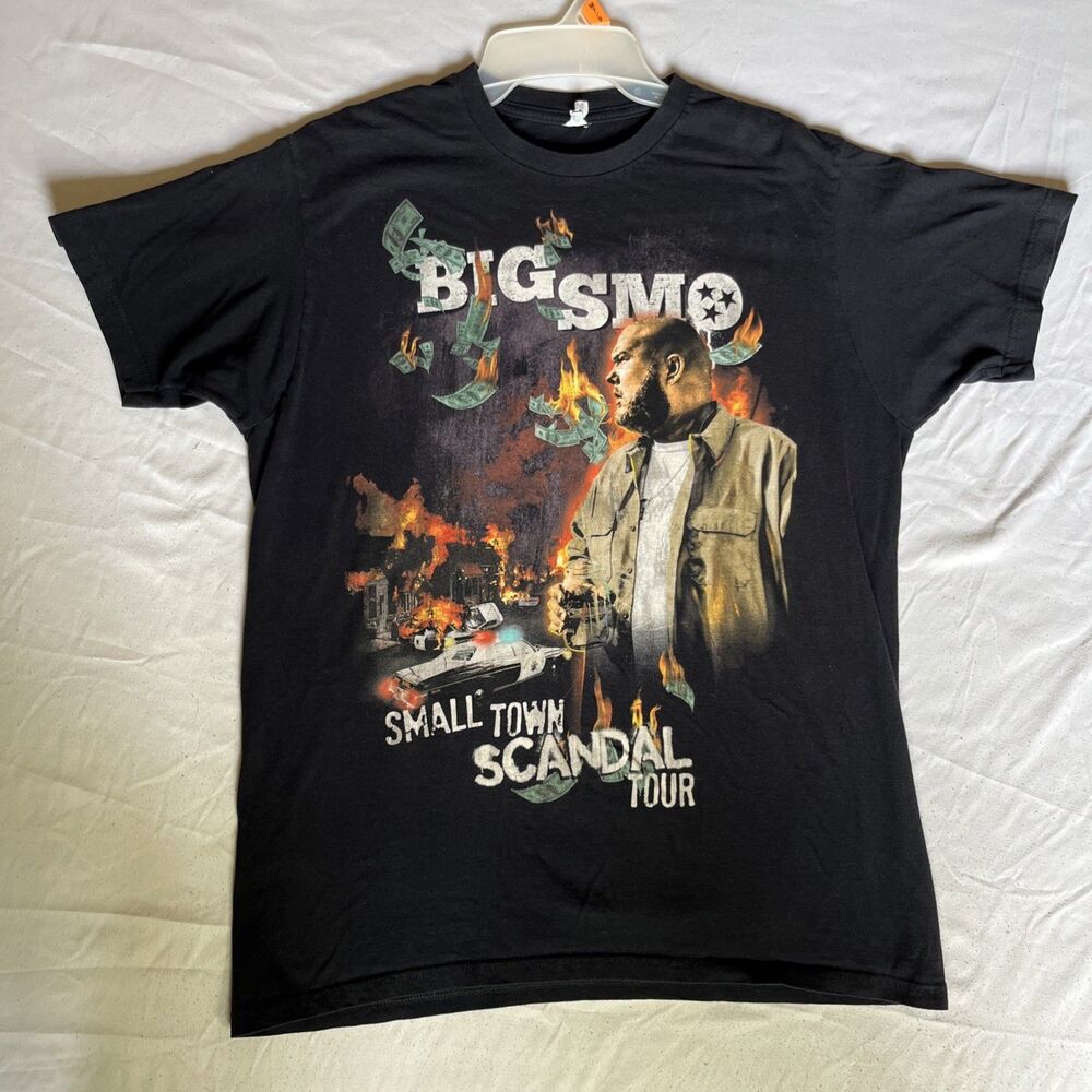 VTG Rap Shirt Mens L Black Country Big SMO Double-sided Tour Tee VTG